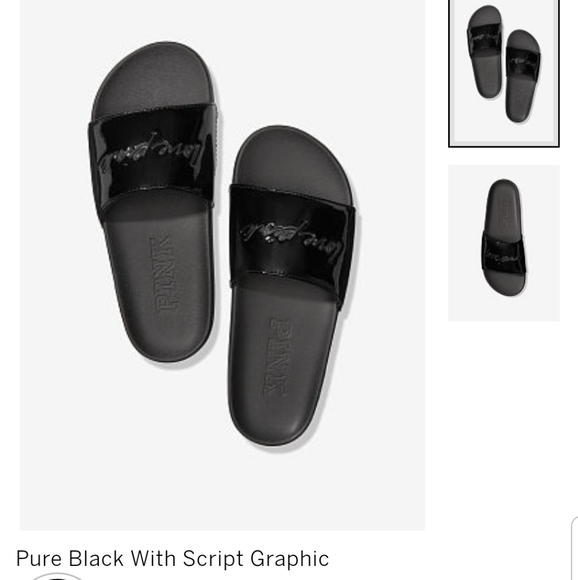 💕VS PINK SINGLE STRAP GRAPHIC SLIDES